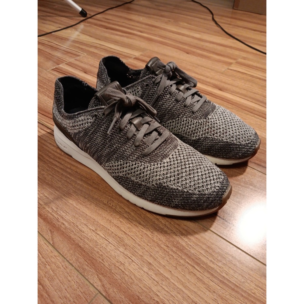 COLE HAAN M's GrandPro grey knit oxfords sneakers shoes 8.5 M EUC